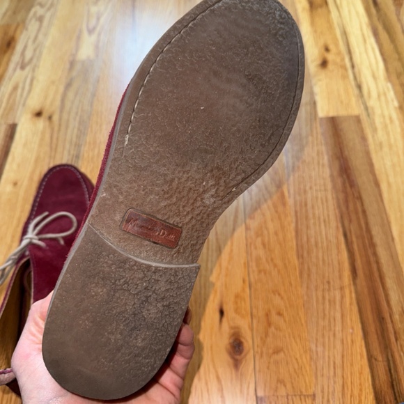 BURGANDY SUEDE BOOTS MASSIMO DUTTI SIZE 8 1/2 / 41 - Picture 10 of 11